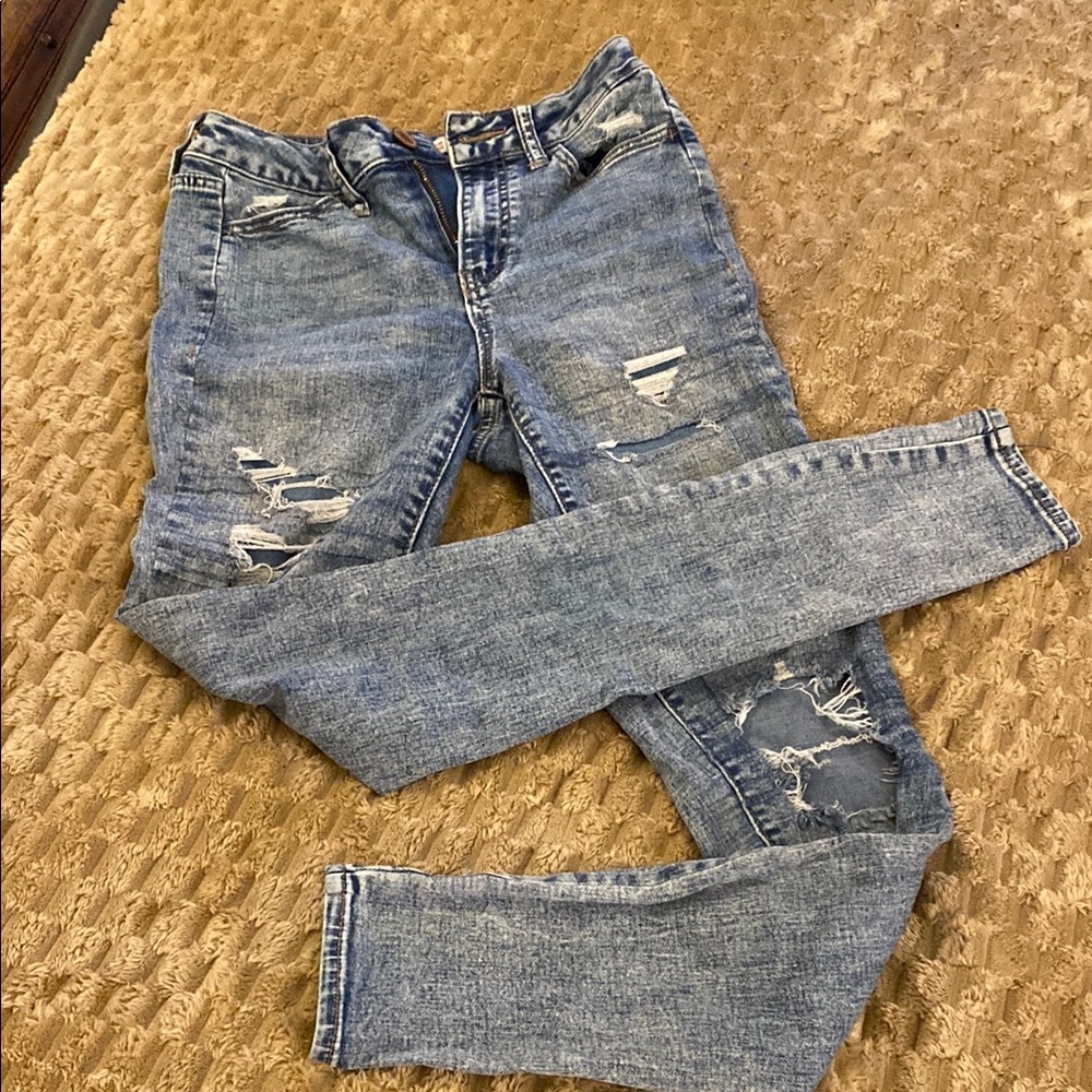Stylish Blue Distressed Men Jeans